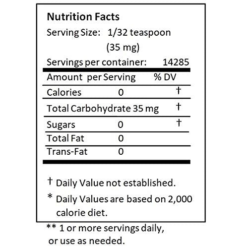 NuSci Aspartame Pure Powder 50 grams (1.75 oz) Low Calorie Sweetener
