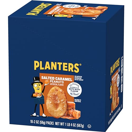 Planters Salted Caramel Peanuts (2 Oz Bags, Pack Of 10)