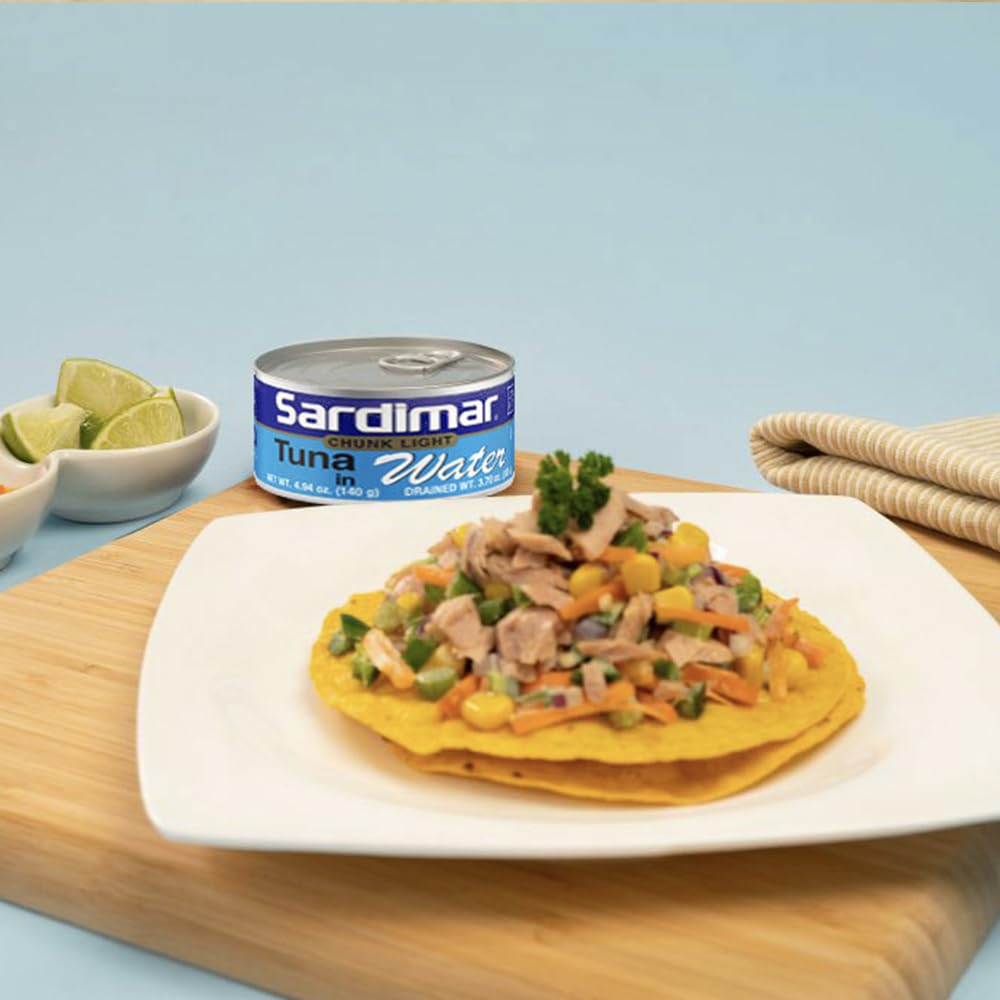Sardimar Chunk Light Tuna in Water, Pack of 6 - 4.94 Ounces Each, Ready to Eat Canned Meals