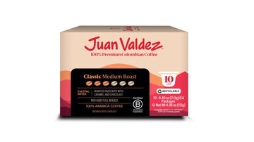Juan Valdez Classic Medium Roast Coffee, Single Serve K-Cup Pods 4.05 oz - Premium Colombian Coffee 10 Count