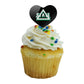 GRAPHICS & MORE Delta State Heart Cupcake Picks Set of 6 - Acrylic, One Size, Delta State University