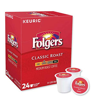 Folgers Gourmet Selections Classic Roast Coffee(Meduim Roast) Keurig K-Cups, 24 Count (Pack Of 4)