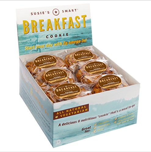 Susies Smart Breakfast Cookie, Orange Cranberry Nut, Omega-3 and Protein-Rich, Soft Chewy Whole Grain Snack, Healthy On-the-Go B