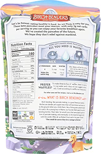 Birch Benders Griddle Cakes, Pancake Waffle Mix Keto, 10 Ounce