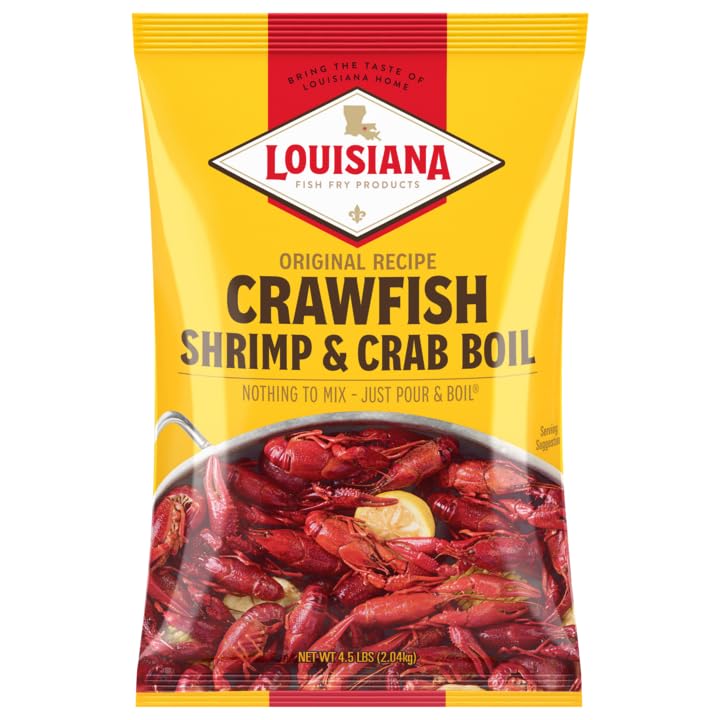 Louisiana Fish Fry Crawfish, Shrimp & Crab Boil Seasoning - Spicy Low Salt Cajun Seasoning, 4.5 lb (Pack of 2)