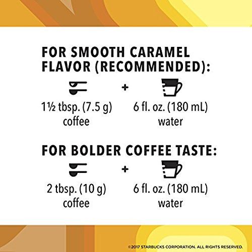 Starbucks Flavored Ground Coffee, Caramel, 11 Ounce (Pack of 4)