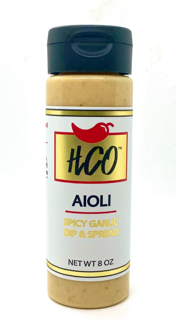 HCO Spicy Garlic Aioli- Tangy Spread & Dip from Hot Crispy Oil | Perfect for Sandwiches, Fries & More (8oz)