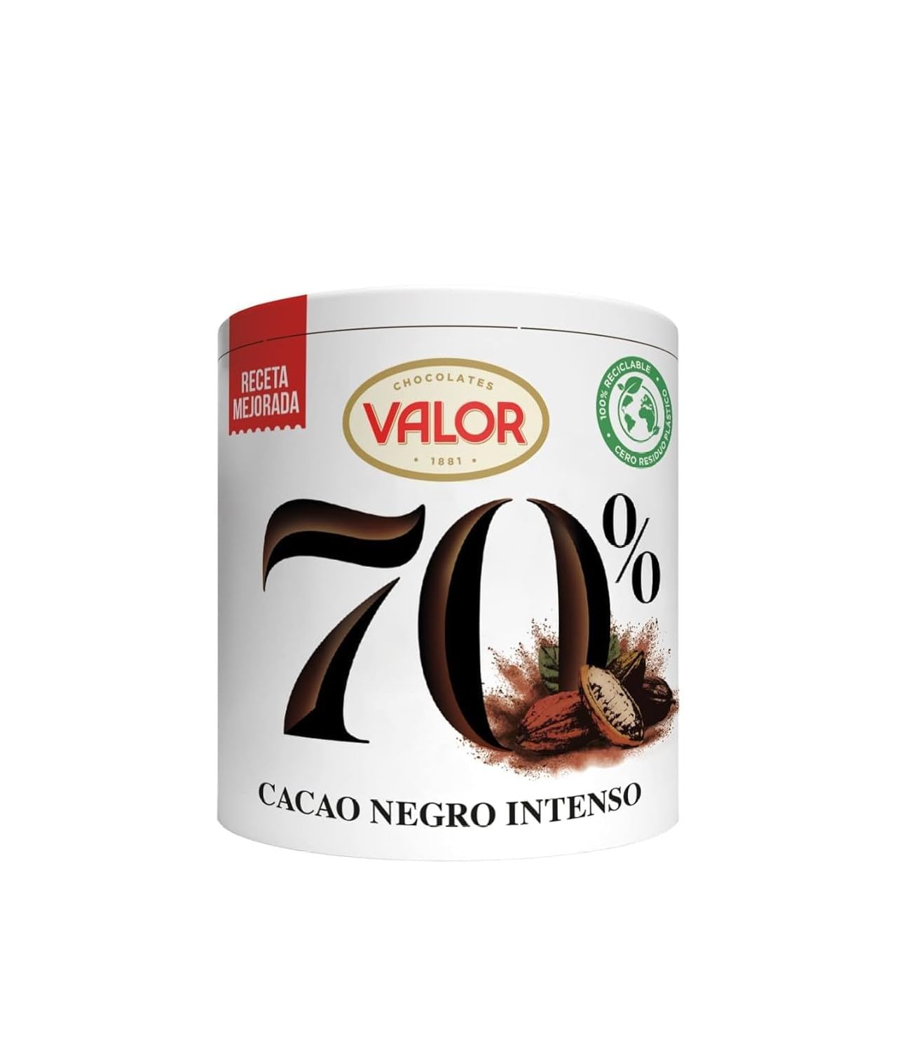 Valor. Intense Black Cocoa 70%. Cocoa mix for Hot Chocolate. 300g (10.58oz).