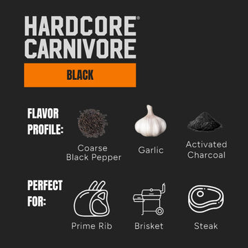 Hardcore Carnivore Black Charcoal Seasoning for Steak and BBQ, 50 Ounce Pack