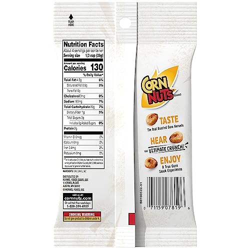 CORN NUTS Original Flavored Corn Kernels, Crunchy Corn Snacks, Snack Box, Variety Packs Food for Adults, 4oz. (Pack of 12)