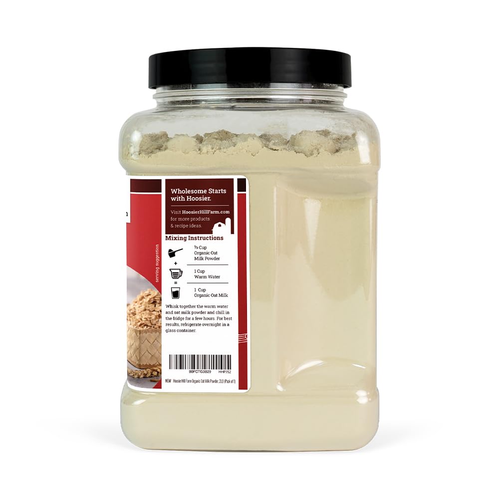 Hoosier Hill Farm Organic Oat Milk Powder  2LB (Pack of 1)
