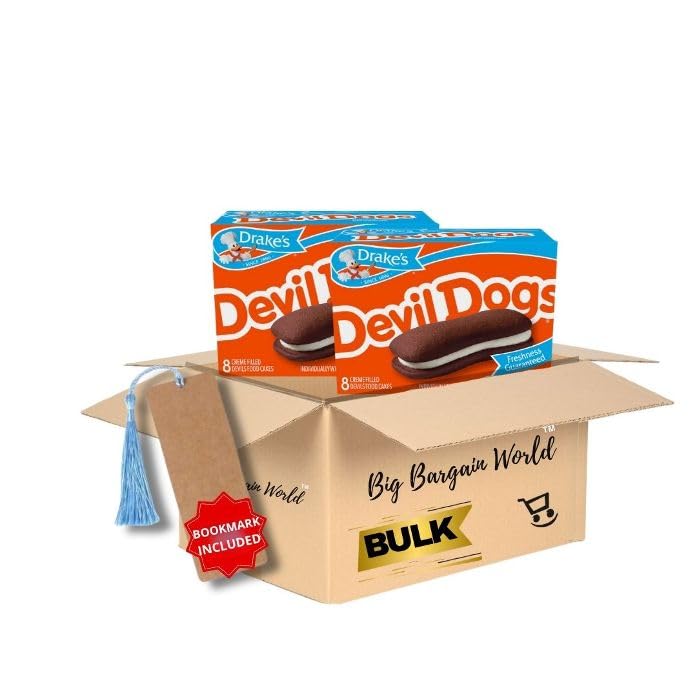 Devil Dog 2 Snack Treat Chocolate Creme-Filled Cakes, Bulk Pack 2 Pack Ideal for snacks, individually packed to share and take t