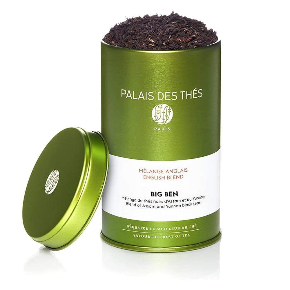 Palais des Thés Big Ben English Breakfast Black Tea - Premium Loose Leaf, 3.5oz Tin, Serves 20-25 Cups