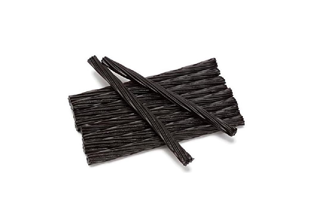 Tundras Twizzler Black Licorice Twists Chewy Candy, 5 oz Bag, Pack of 4, Soft Original Flavor