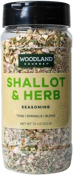 Woodland Gourmet Shallot and Herb Seasoning, Premium Spice Blend for Cooking, 7.5 oz
