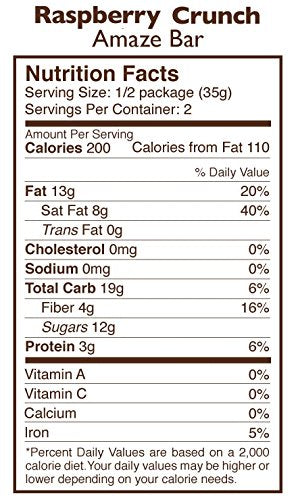 Taza Chocolate Organic Amaze Bar 60% Stone Ground, Raspberry Crunch, 2.5 Ounce (1 Count), Vegan