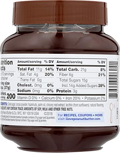 Peanut Butter & Co., Hazelnut Spread, Dark Chocolatey Hazelnut, 13 Oz