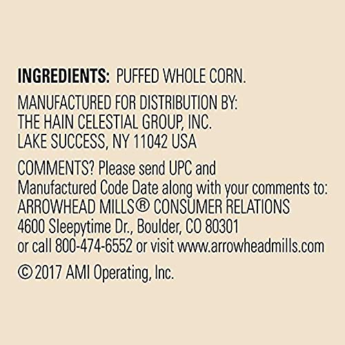 Arrowhead Mills Puffed Corn Cereal, 6 Oz (Pack Of 12)
