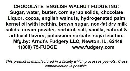 Home Made Creamy Chocolate Walnut Fudge - 1 1/2 Lb Box