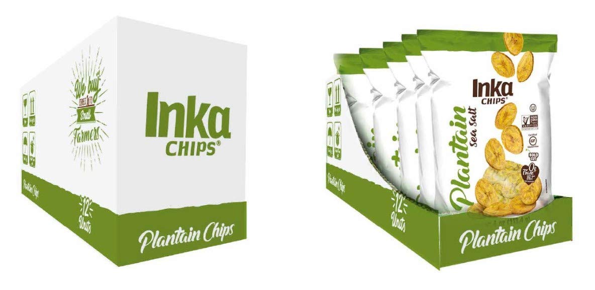 Inka Crops Inka Chips, Seasalt Plantain Chips, 4 Ounce (Pack Of 12)