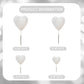 Beishida 20 Pcs White Heart Cake Toppers 3D Heart Cake Toppers Foam Toppers Cake Decoration Happy Birthday Cake Diy Cake Insert