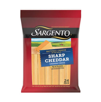 Sargento Natural Sharp Cheddar Cheese Snacks, 24 ct./0.75 oz