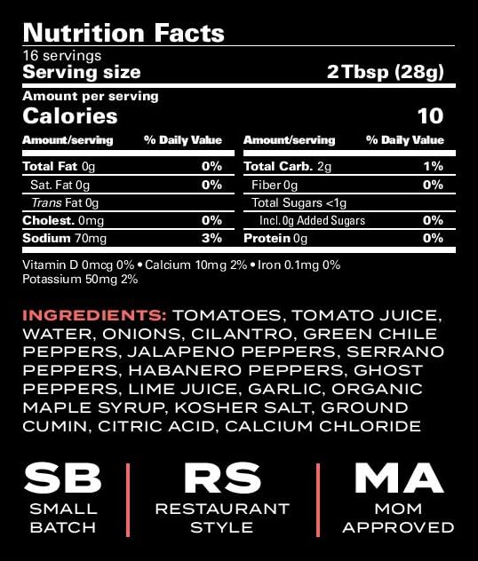 Sixth Day Snacks Ghost Pepper Xtra Hot Salsa | Intense Heat With Real Flavor | Small Batch, Clean Ingredients | Family-Owned | 16 Oz Jar