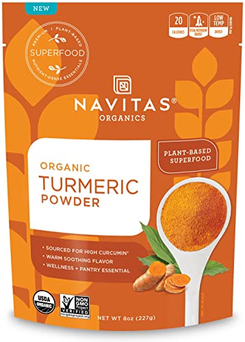 Navitas Organics Turmeric Powder, 8 oz. Bag, 45 Servings     Organic, Non-GMO, Gluten-Free