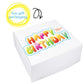 Happy Birthday Cookies Decorated Gift Basket Large 6 Pack | Individually Wrapped Sugar Cookie Jumbo With Icing Cake Party | Nut-Free Kosher