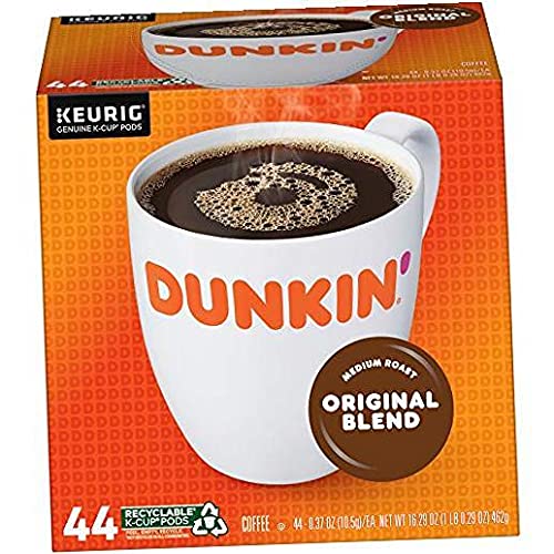 Dunkin' Original Blend Medium Roast Coffee, 44 Keurig K-Cup Pods .2.Pack 22 Count (Pack Of 2)