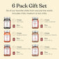 Burlap & Barrel Chili 6-Pack Gift Set - As Seen On Shark Tank - 6 Of Our Favorite Chilis From Around The World- Includes Mild, Medium & Hot Chilis - Kitchen Gift For Cooks - 6 Full Size Jars