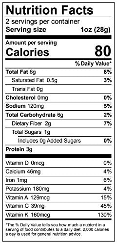 Brads Plant Based Organic Crunchy Kale, Nacho, Low Salt, 12 Bags, 24 Servings Total