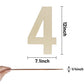 Hongma 12 Inch Wooden Number 4 Cutout - Unfinished Wood for DIY Craft, Wall Decor, Birthday, Wedding, Kitchen Home Decoration