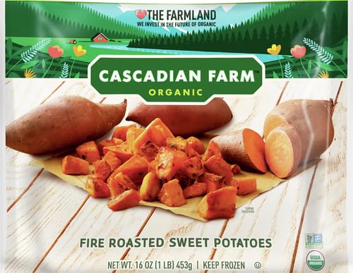 Cascadian Farm Organic Fire Roasted Sweet Potatoes, Frozen Vegetables, Non-GMO, 16 oz Bag