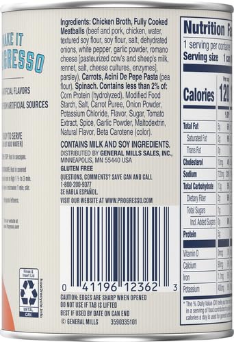 Progresso Gluten Free Italian-Style Wedding With Meatballs Canned Soup, 14 oz.