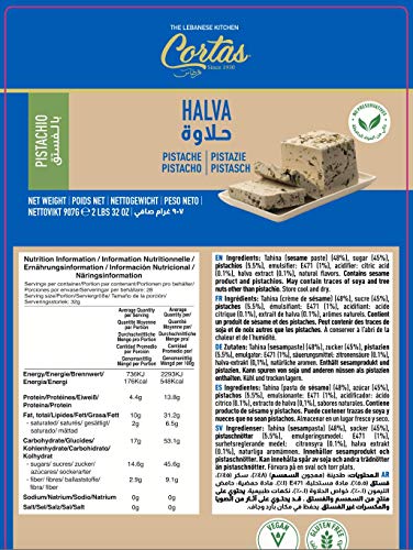 Cortas - Premium Halva With Pistachio, 2 Lb / 907 G