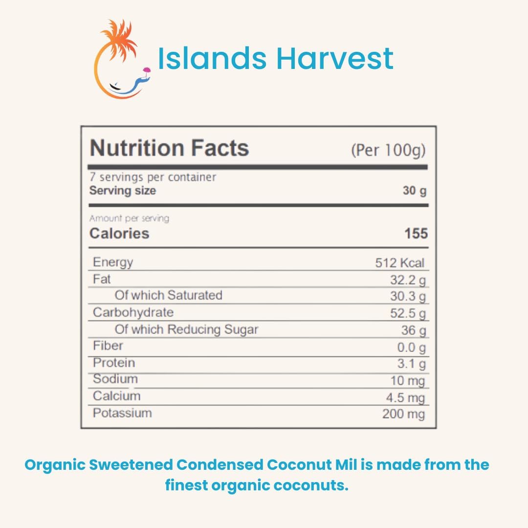 Islands Harvest Sweetened Condensed Coconut Milk Pack Of 3 - Gluten-Free, Non-Gmo, Vegan Milk - Rich And Tasty Coconut Flavor -