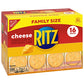 RITZ Cheese Sandwich Crackers, Family Size, 96 Snack Packs (6 Boxes, 6 Crackers Per Pack)