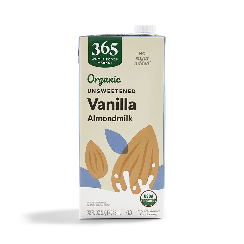 365 By Whole Foods Market, Organic Unsweetened Vanilla Almond Milk, 32 Fl Oz