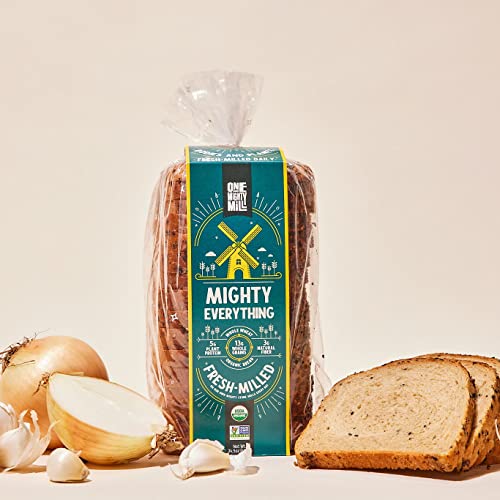 One Mighty Mill - Organic Whole Wheat Everything Bread - 100% Organic, Fresh-Milled, Stone-Ground Flour - No Preservatives or Ar