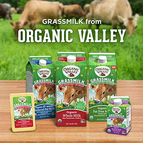 Organic Valley Grassmilk Half and Half - Organic, Grass Fed, Non GMO - 16 oz (Pint)