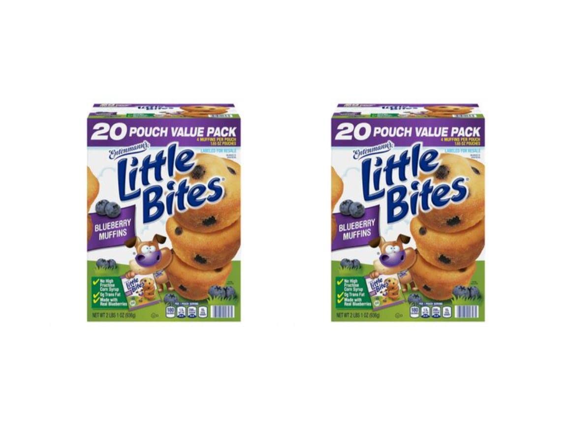 Entenmanns Little Bites Blueberry Mini Muffins 2 pack (40 pouches total)