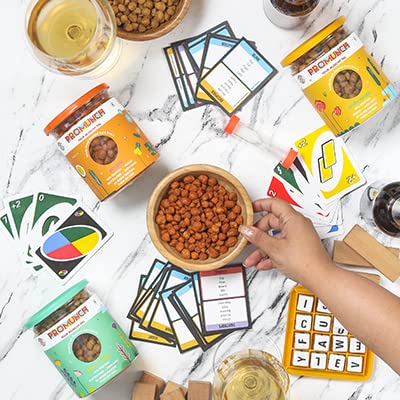 Promunch Roasted Soya Snack | High-Protein | Healthy | Gluten-Free | Combo Of 4 Packs, Flavour: Cheese&Onion,Peri-Peri,Noodle Ma