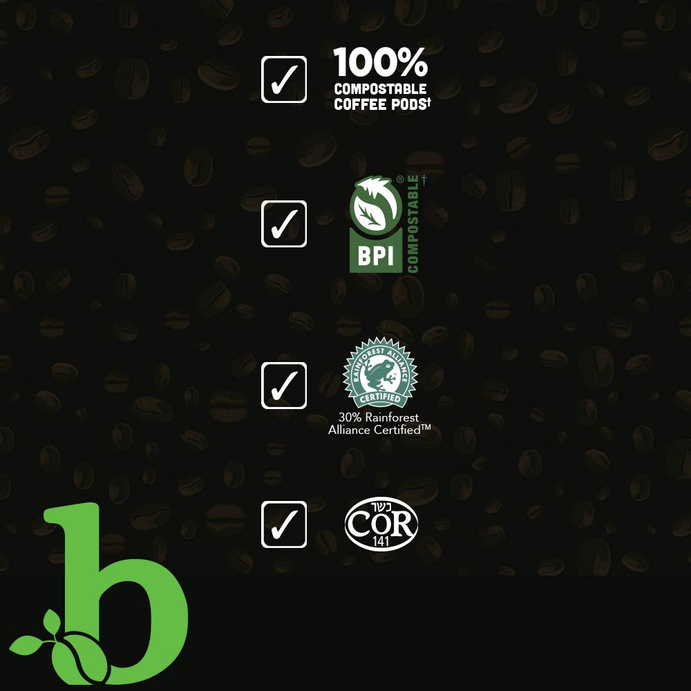 Beaniac Flavor Freak Madagascar Vanilla, Flavored Light Roast, Single Serve Compostable K Cup Coffee Pods, Organic Arabica Coffe