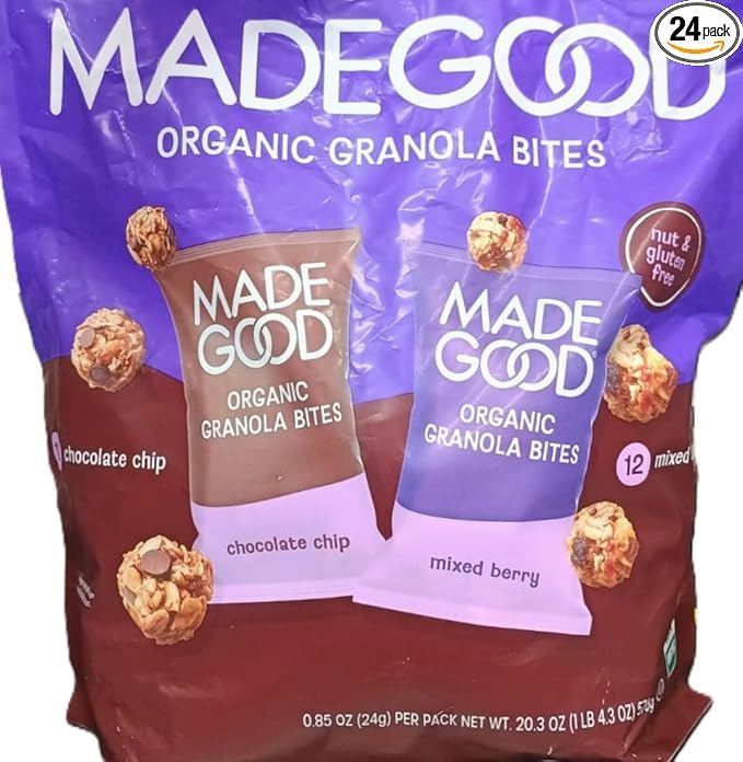 Made Really Good Organic Granola Bites, Mixed Berry and Chocolate Chip, 24 Servings, 20.3 oz