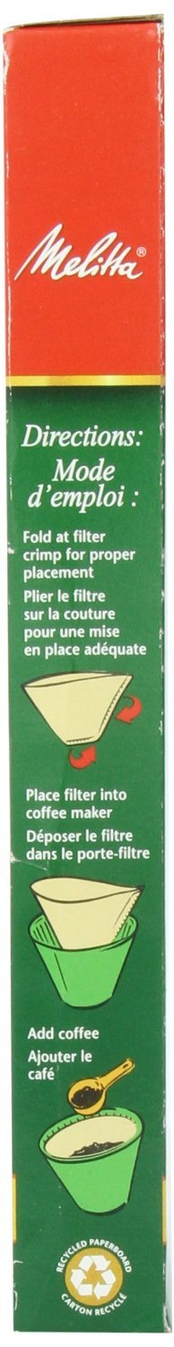 Melitta Cone Coffee Filters, Natural Brown, No. 6, 40 Count Filters
