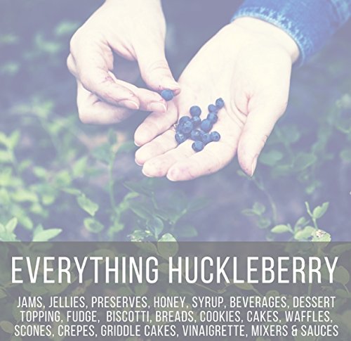 Bounty Foods Huckleberry Jam 9 oz Hand-Picked Wild Fruit Grown in Montana Berries - Breakfast, Desserts, Toppings, Pie Fillings