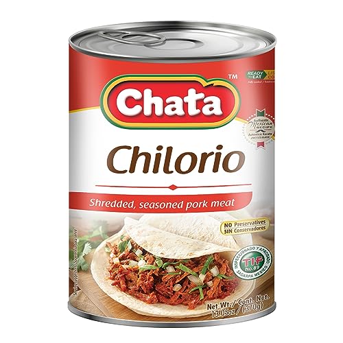 Chata Pork Chilorio  Shredded Seasoned Meat  13.05 oz  Pack of 4