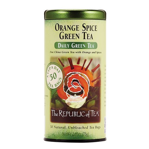 The Republic of Tea Orange Spice Green Tea 50 Count Pack