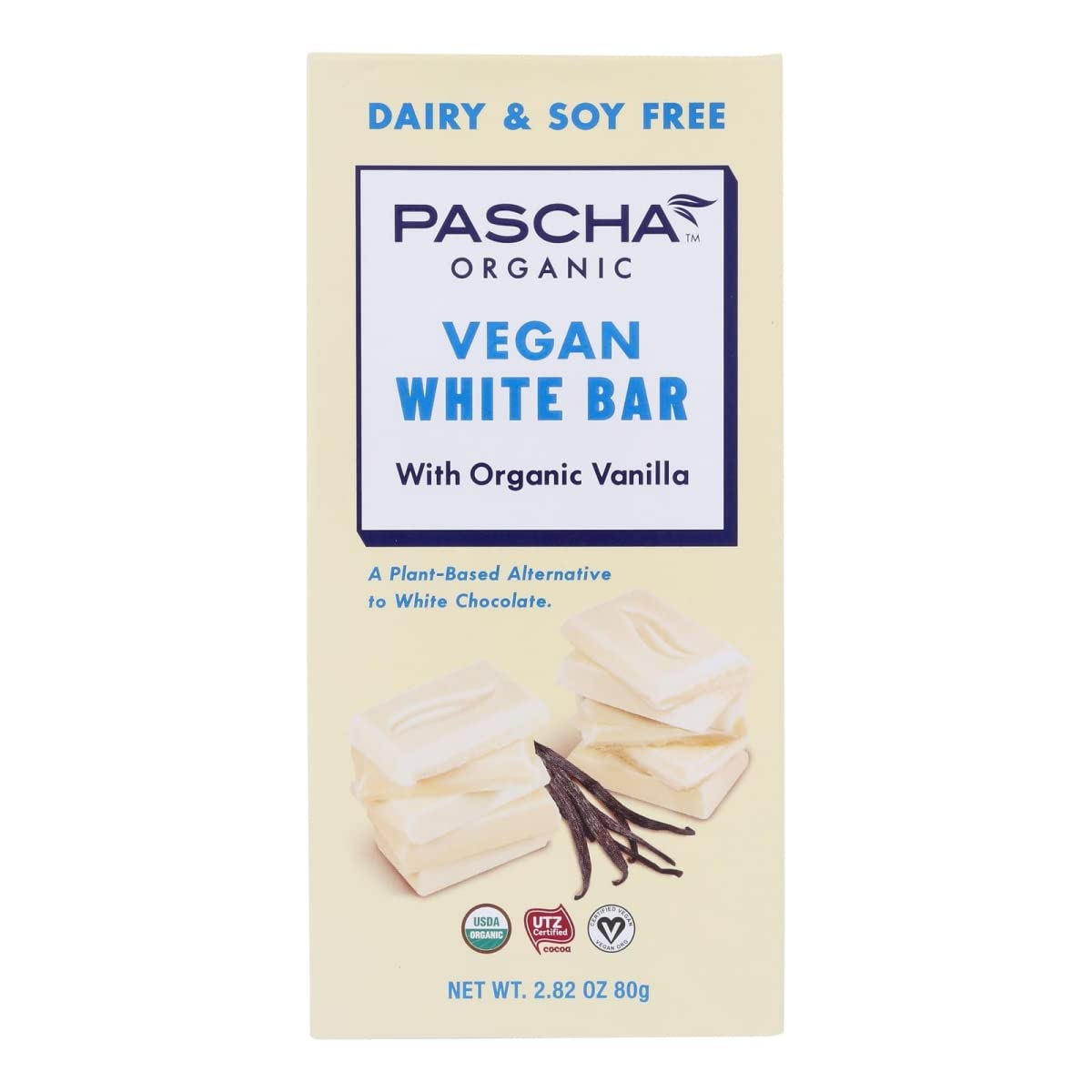 Pascha - Bar White Chocolate Vegan - Case Of 10-2.82 Oz